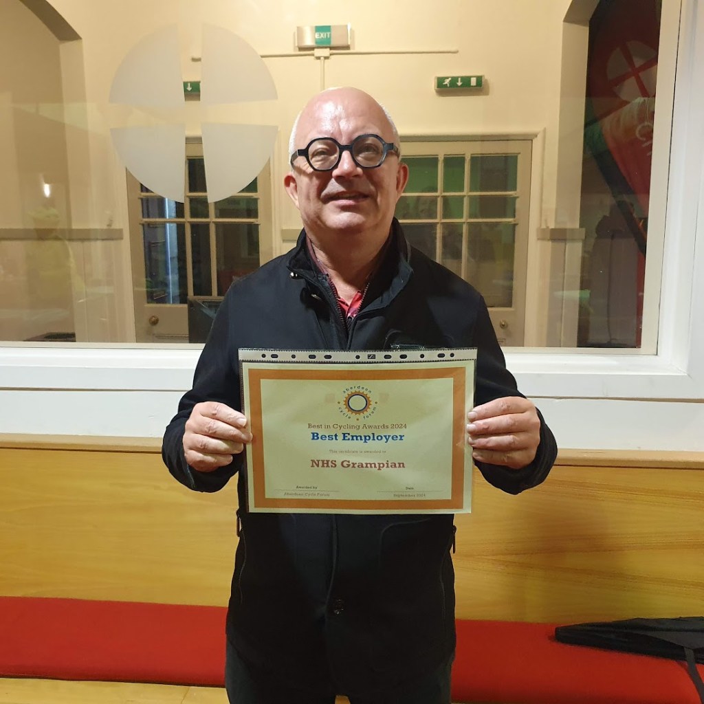 NHS Grampian receiving their award