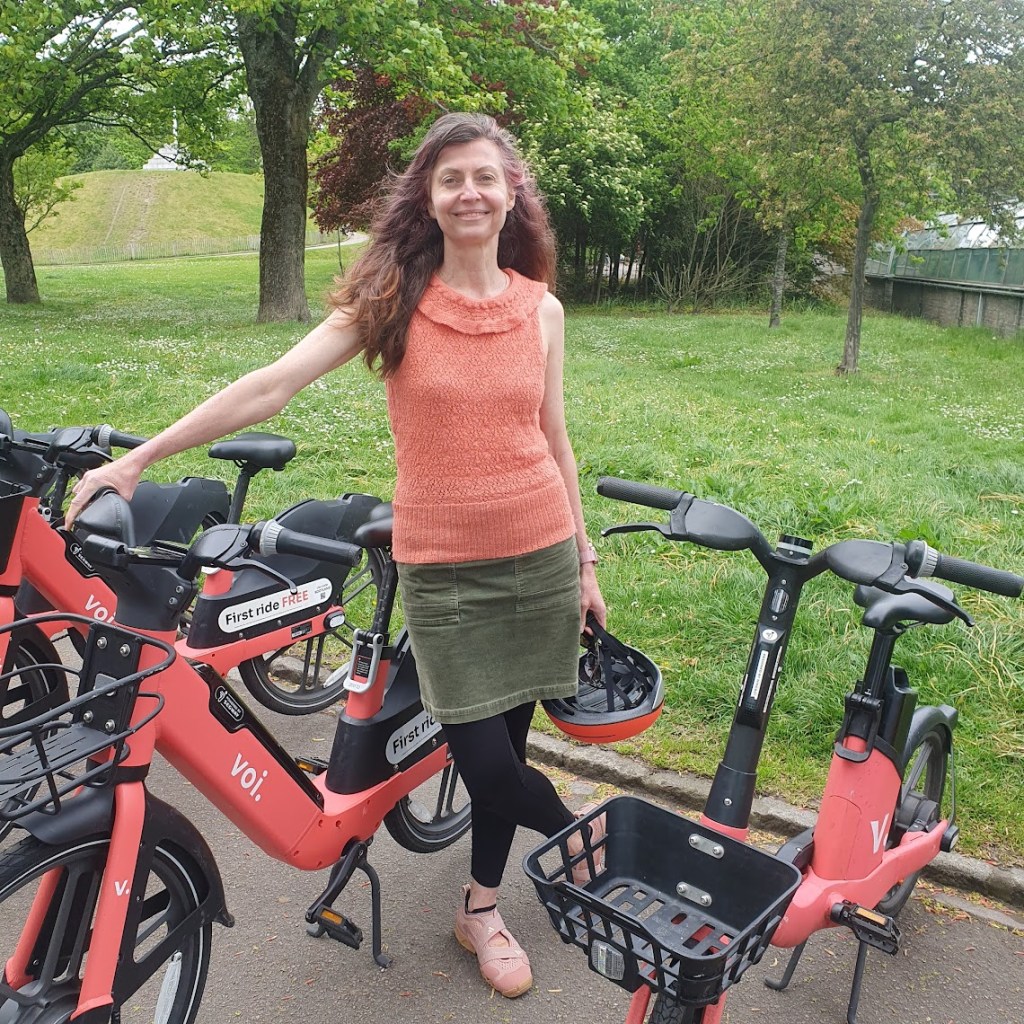 Me standing next to a bike